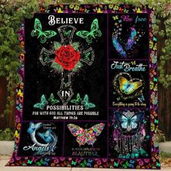 Free As A Butterfly  Quilt Blanket and Home Decor