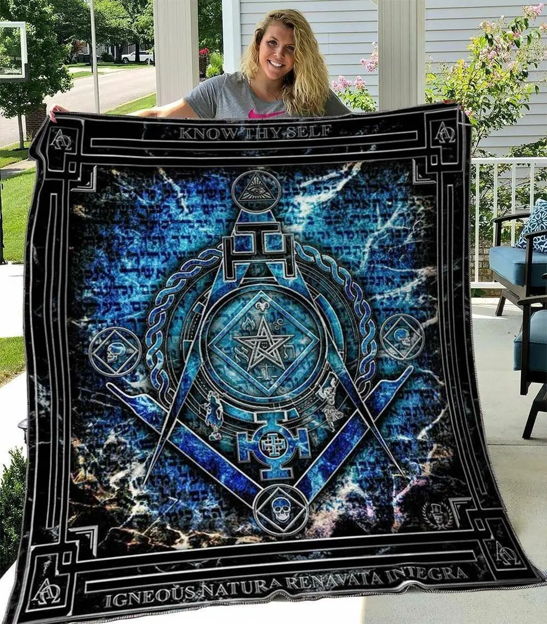 Freemasonry HVT130945 Quilt Blanket and Home Decor