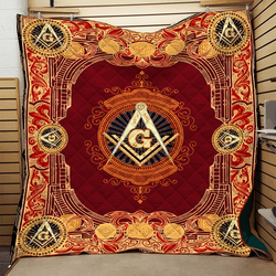 Freemasonry Quilt Blanket Dhc091013Vt and Home Decor