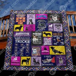 French Bulldog Hur Quilt Cysiws and Home Decor