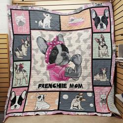 French Bulldog Mom Quilt Bt14_0308  Quilt and Home Decor