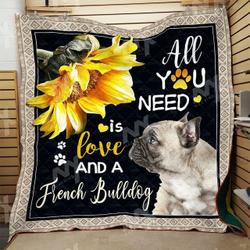 French Bulldog Quilt Blanket Dhc07011000Vt and Home Decor