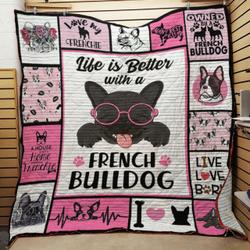 French Bulldog Quilt Bt17_0908  Quilt and Home Decor