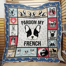 French Bulldog Quilt M0308- 4  Quilt and Home Decor