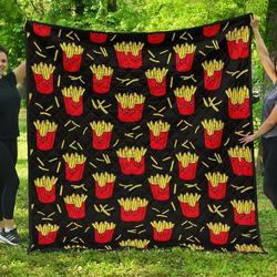 French Fries Cartoon Cl12100293Mdq Quilt Blanket and Home Decor