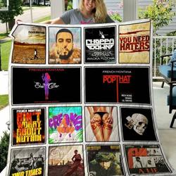 French Montana Quilt Blanket  Limited Quilt Blanket and Home Decor