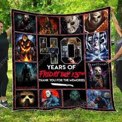 Friday The 13Th 40 Years Quilt Blanket and Home Decor