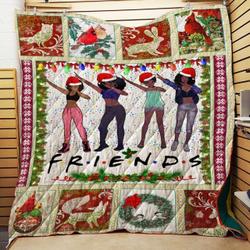 Friends Black Girl Merry Christmas DHCDHC DT1810 Quilt Blanket and Home Decor