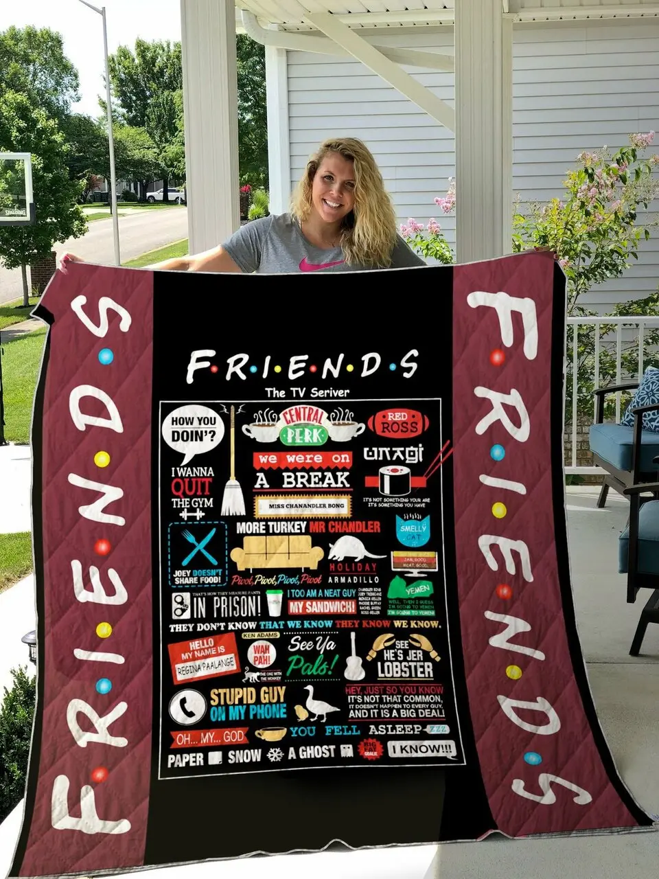 Friends Tv Series Funniest Moments Quilt Blanket and Home Decor