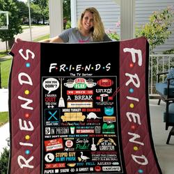 Friends Tv Series Funniest Moments Quilt Blanket and Home Decor