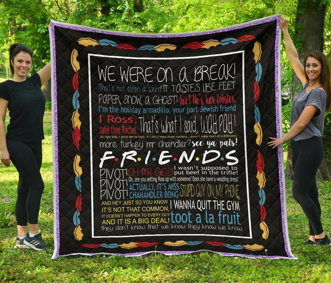 Friends Tv Show While Premium Quilt Blanket Quilt and Home Decor