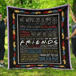 Friends Tv Show While Premium Quilt Blanket  Quilt and Home Decor