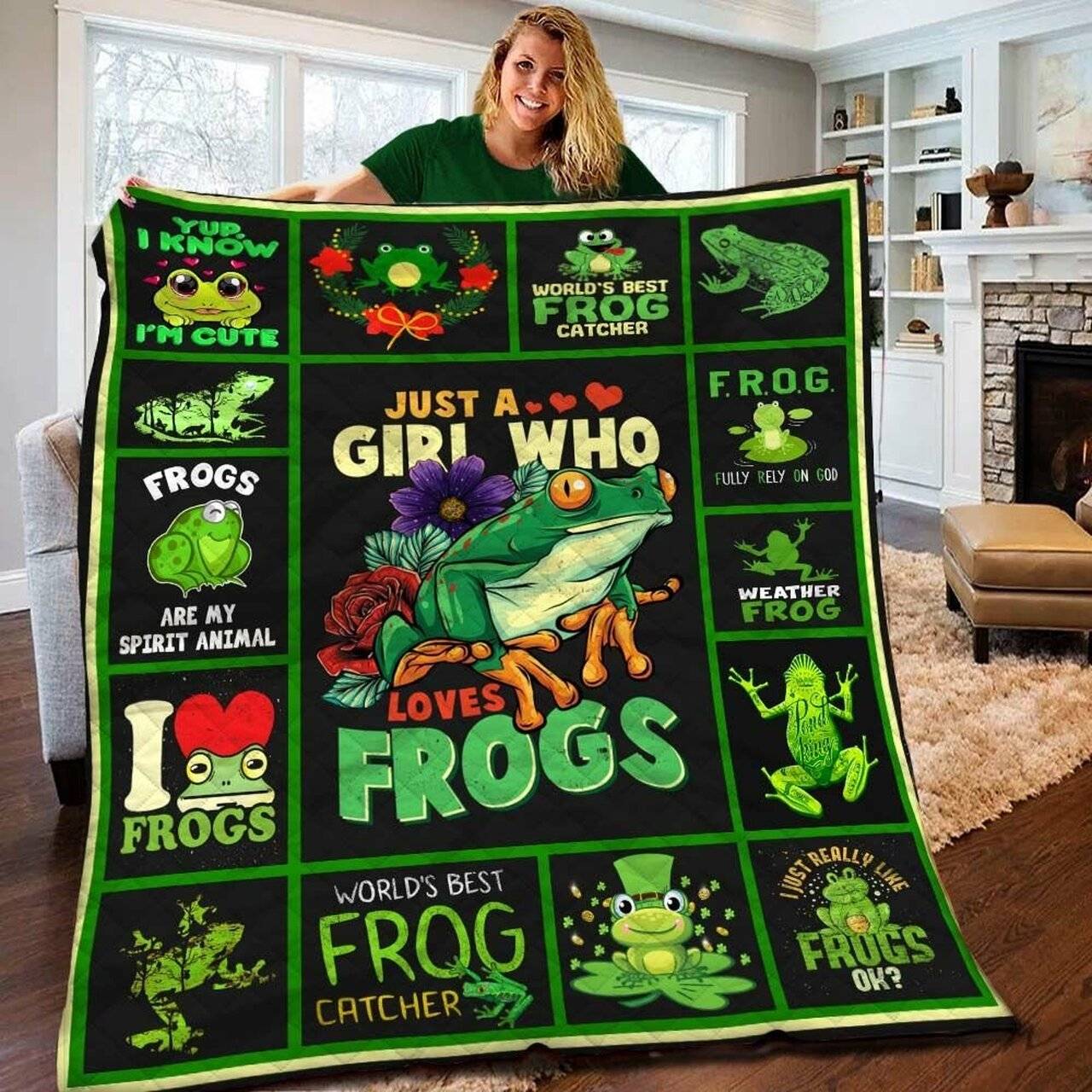 Frog Bbb1710220Mh Quilt Blanket and Home Decor