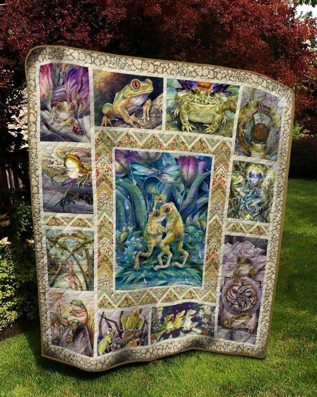 Frog Tnt0504 3 Quilt Blanket Quilt and Home Decor