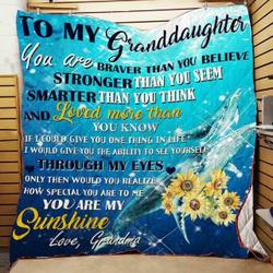 From Grandma To Beloved Granddaughter Quilt Blanket ABC07113227 and Home Decor