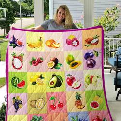 Fruit Quilt Blanket 01 and Home Decor
