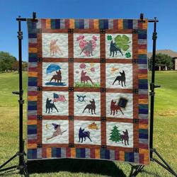 Fun Dog 01 DHCLD0909 Quilt Blanket and Home Decor