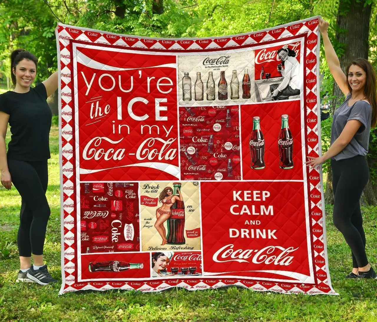 Funny Coca-Cola Soft Drink Lover Quilt and Home Decor