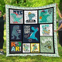 Funny Dinosaur Quilt Blanket Dhc3101159Lt and Home Decor
