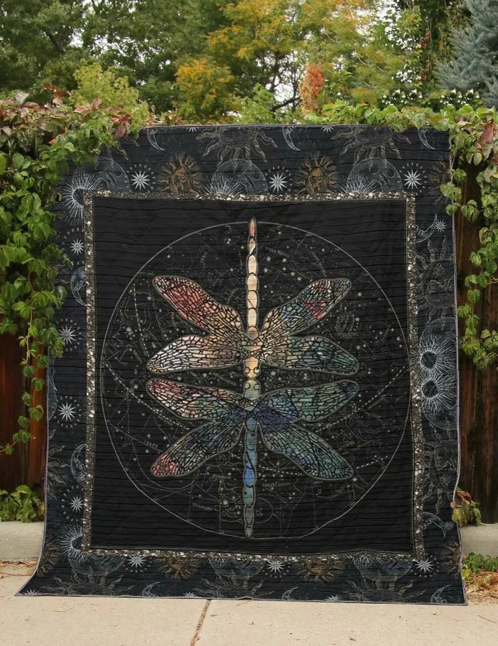 Galaxy Dragonfly Hur Quilt Cysicf and Home Decor