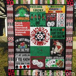 Gambling Quilt Blanket Aa22  Quilt and Home Decor