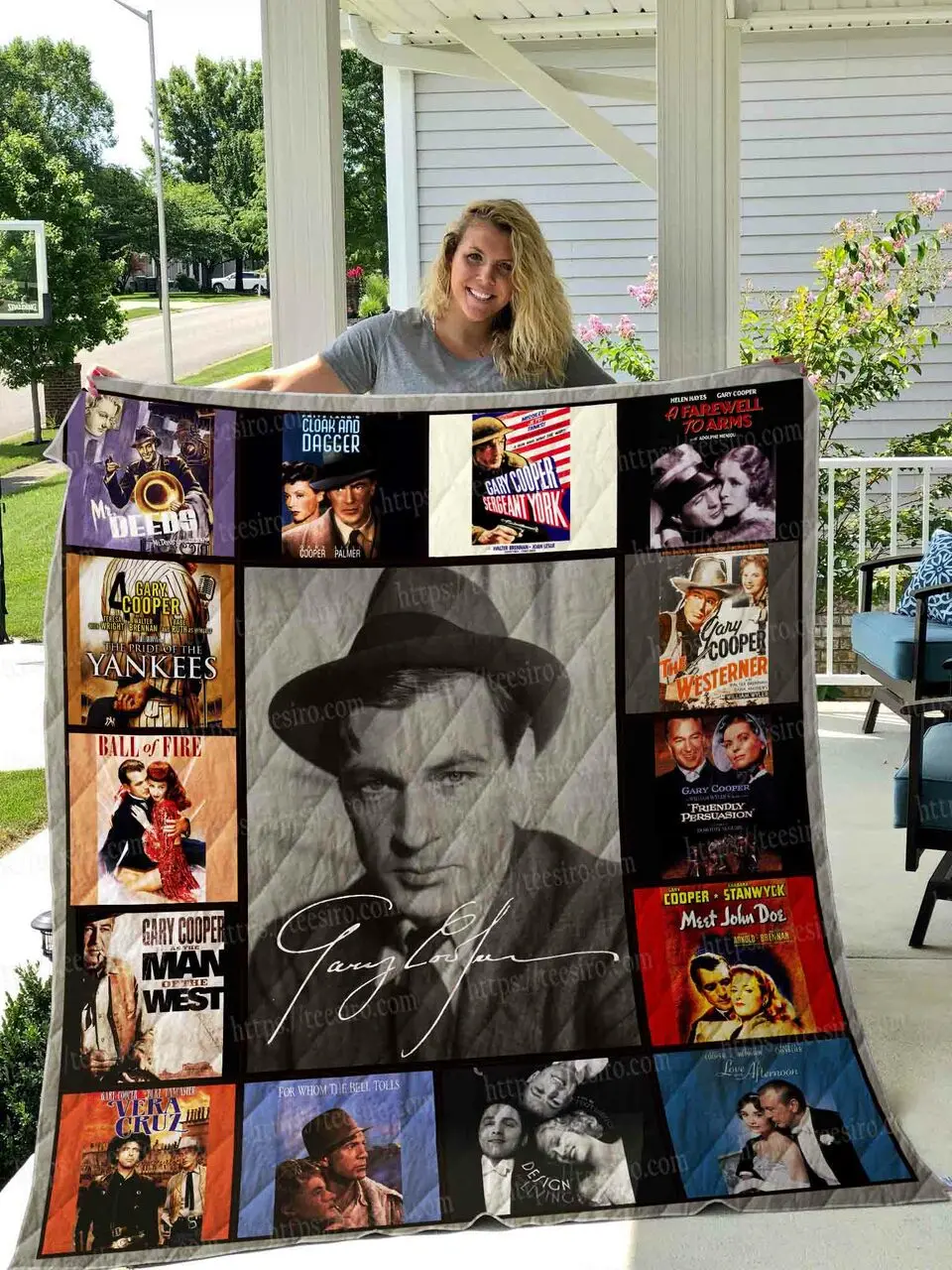 Gary Cooper Quilt Blanket 01 and Home Decor