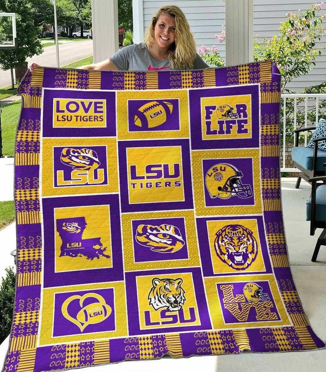Geaux Tigers Blanket Th1507 Quilt and Home Decor