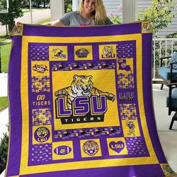 Geaux Tigers Ver1 Blanket Th1507 Quilt and Home Decor