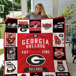 Georgia Bulldogs Quilt Blanket 01 and Home Decor