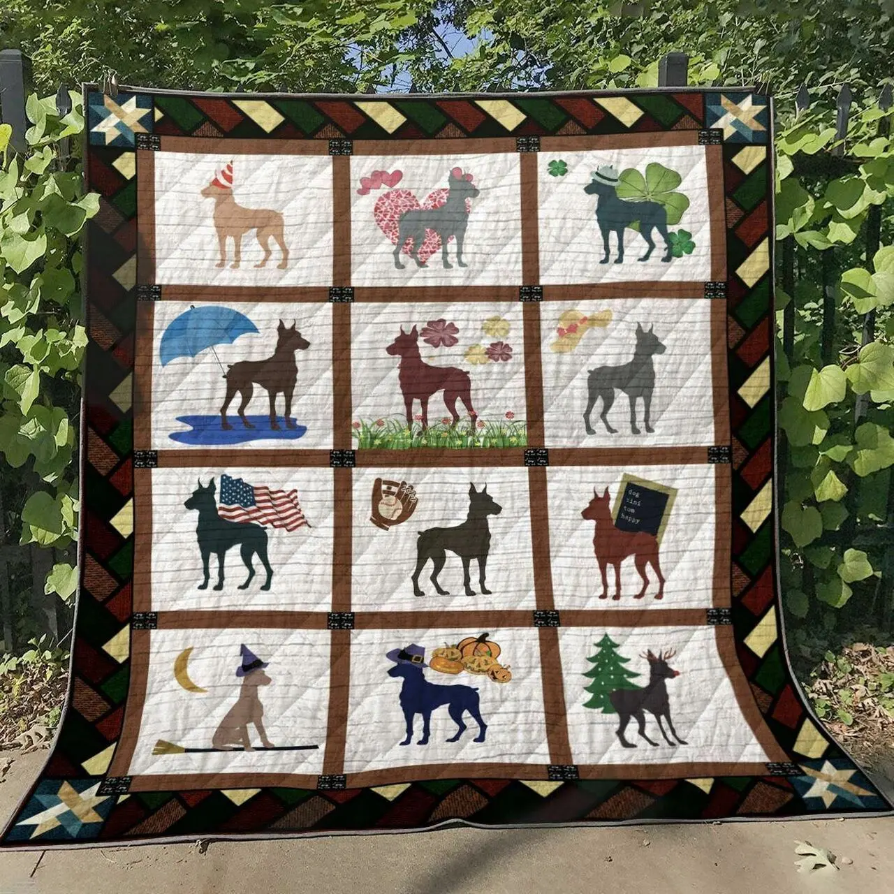 German Pinscher TL010611 Quilt Blanket and Home Decor