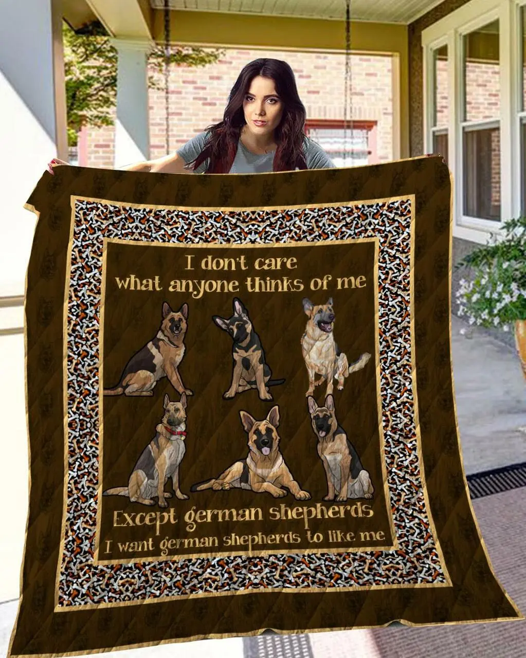 German Shepherd 09 Ndq0450 Quilt Quilt and Home Decor