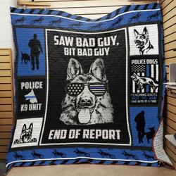 German Shepherd Dog Police Quilt -Bt11_0608  Quilt and Home Decor