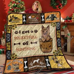 German Shepherd Pocketfull Quilt Blanket ABC06011209 and Home Decor