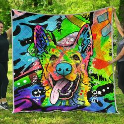German Shepherd Premium Quilt - Dean Russo Art and Home Decor