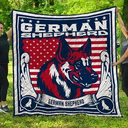 German Shepherd Quilt Blanket Great Customized Blanket Gifts For Birthday Christmas Thanksgiving and Home Decor