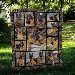 German Shepherd Smiley Cl10100122Mdq Quilt Blanket and Home Decor