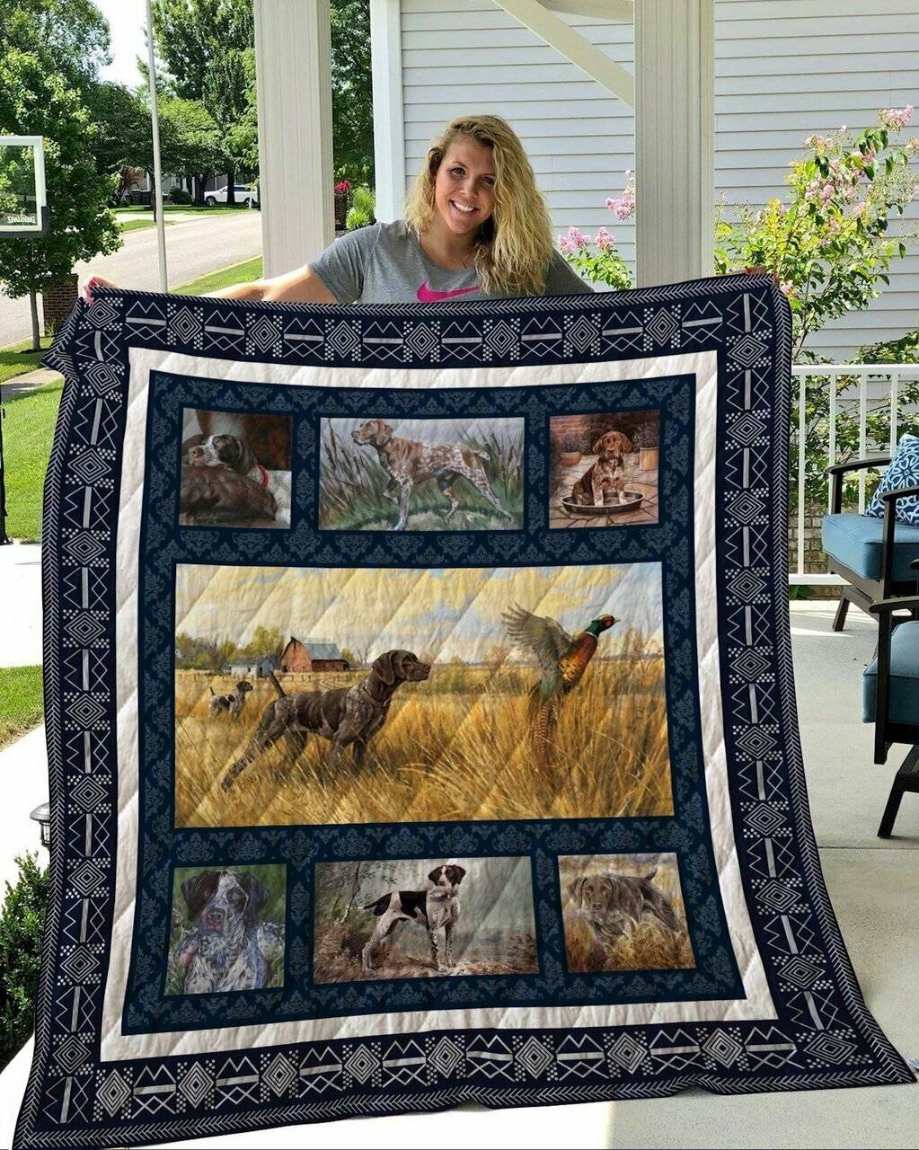 German Shorthaired Pointer 1 Quilt Design By Exrain and Home Decor