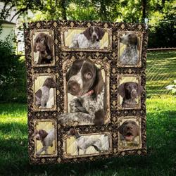 German Shorthaired Pointer Frame Royal Cl09100105Mdq Quilt Blanket and Home Decor