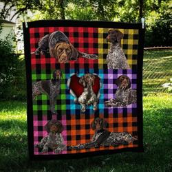 German Shorthaired Pointer Plaid Cl10100128Mdq Quilt Blanket and Home Decor