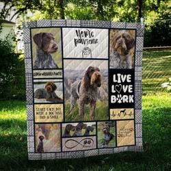 German Wirehaired Pointer Pawsome Hur Quilt Bevrcr and Home Decor