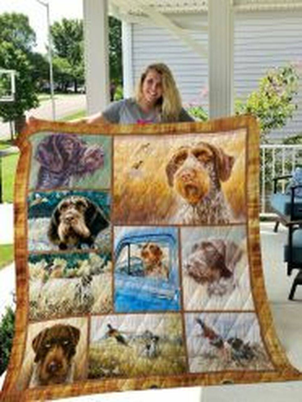 German Wirehaired Pointer Quilt Blanket Lukoyx Dhc0301946Dd and Home Decor