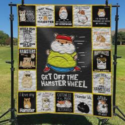 Get Off The Hamster Wheel Quilt Blanket Great Customized Blanket Gifts For Birthday Christmas Thanksgiving and Home Decor