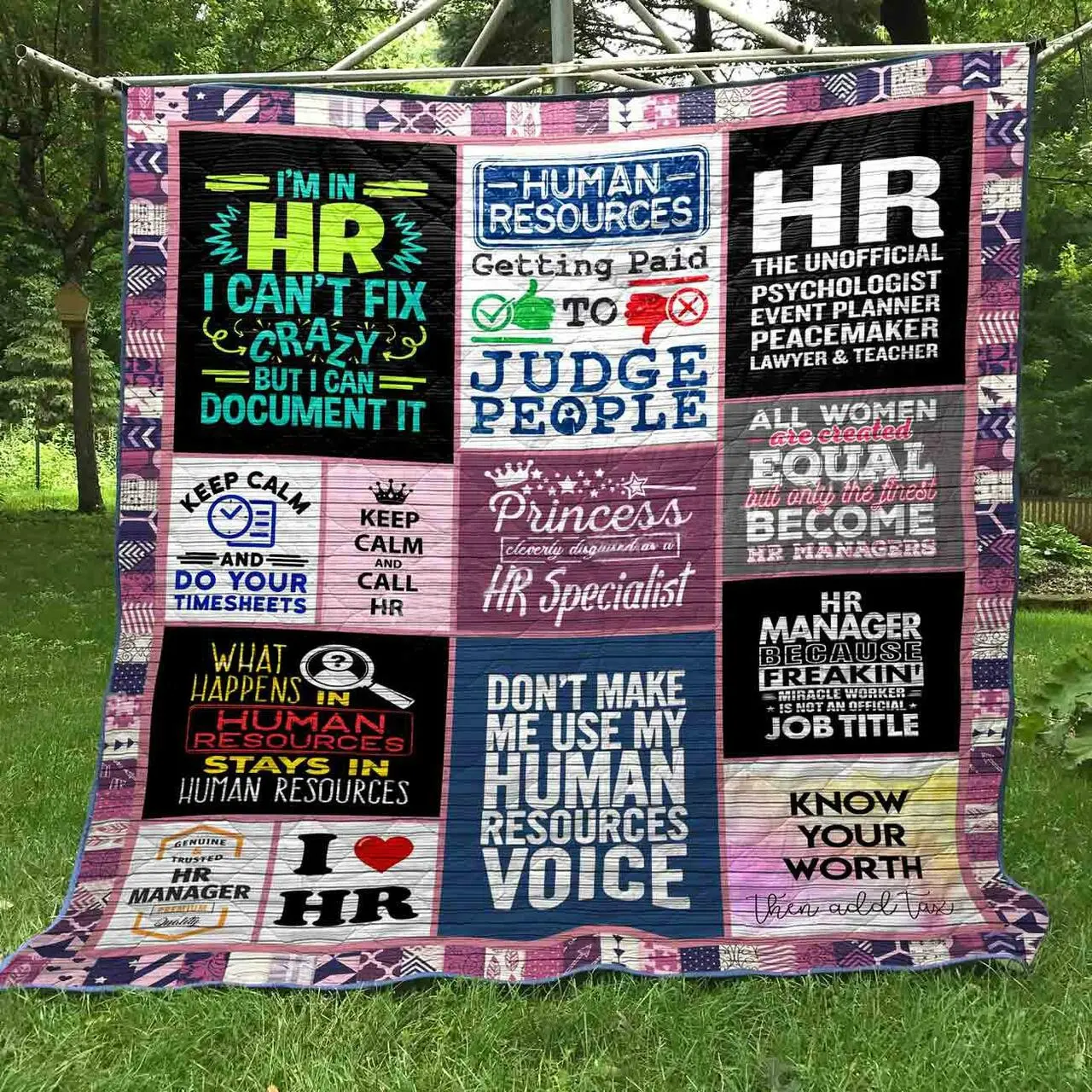 Getting Paid To Judge People Quilt X0708-01 Quilt and Home Decor