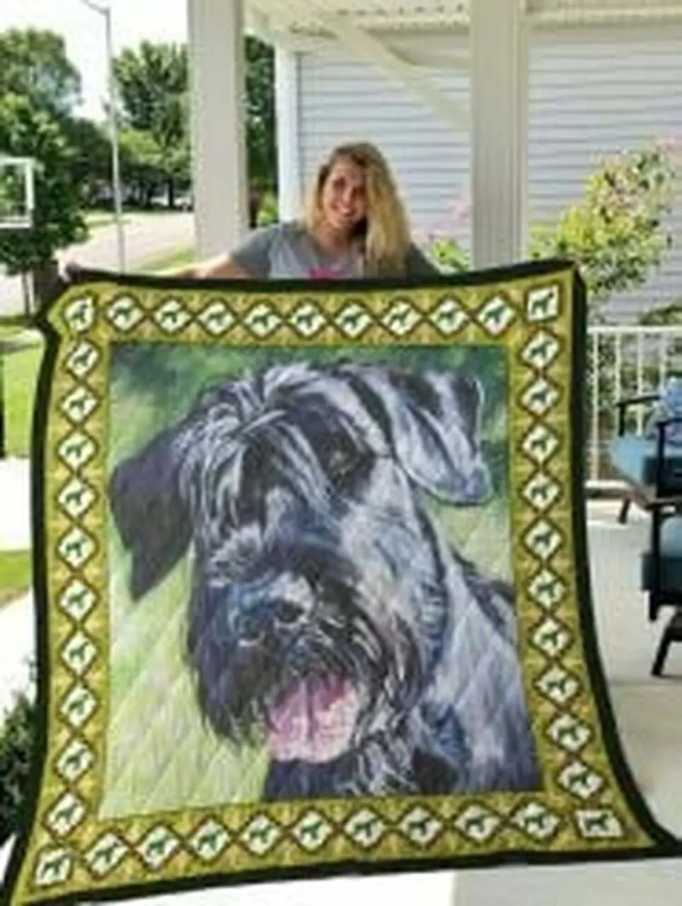 Giant Schnauzer Quilt Blanket Lukeg8 Dhc0301866Dd and Home Decor