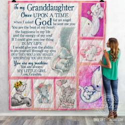 Gift For Your Granddaughter Elephant Quilt Ko and Home Decor