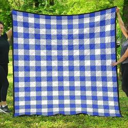 Gingham Blue Cl12100309Mdq Quilt Blanket and Home Decor