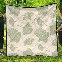 Ginkgo Leaves Pattern DHCDHC DT1910 Quilt Blanket and Home Decor