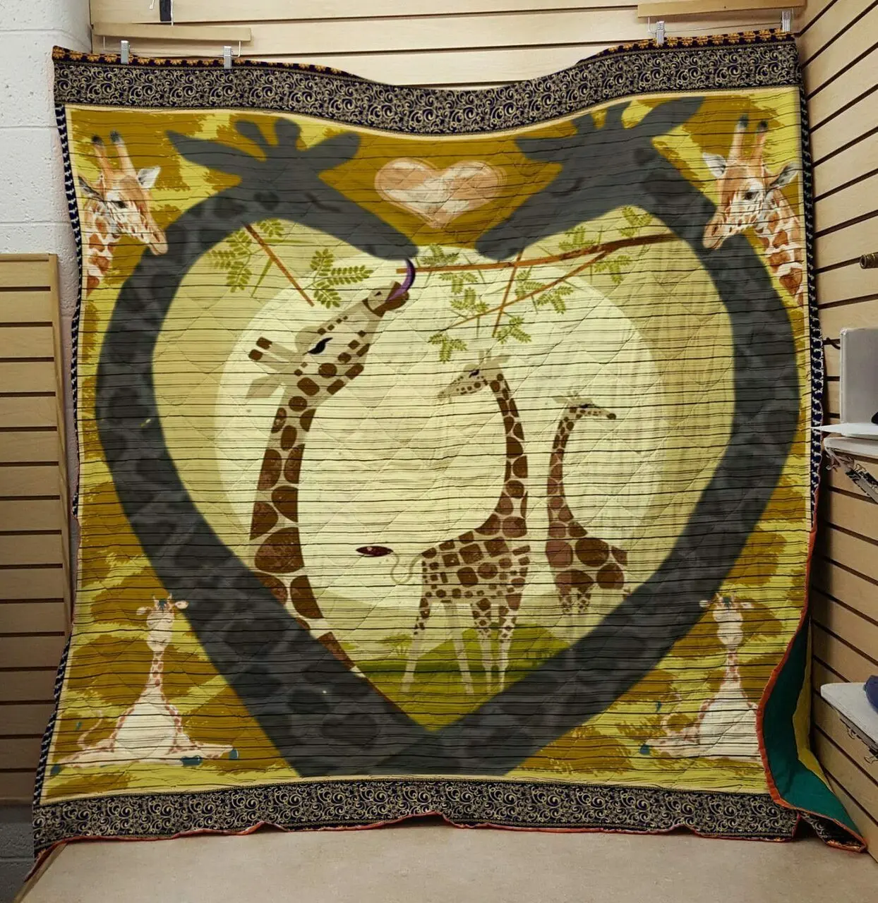 Giraffe Love Quilt Design By Exrain and Home Decor