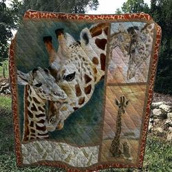 Giraffe Mom Quilt  and Home Decor