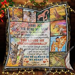 Giraffe, There’S Nothing Great A Mother’S Love Quilt Ctn112 and Home Decor